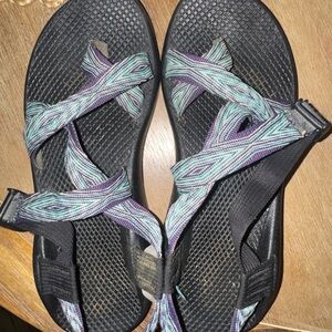 Chaco Women's Sandals with Teal and Purple Straps